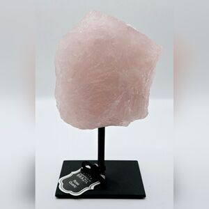 🌸 Rose Quartz Crystal on Stand Brazil 1.4lb 6" Healing Love Stone